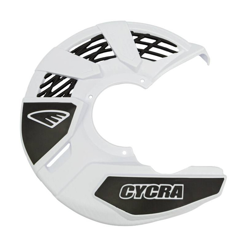 Protège disque de frein avant sans support Cycra Blanc/Noir