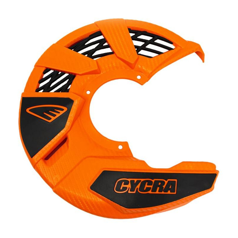 Protège disque de frein avant sans support Cycra Orange/Noir