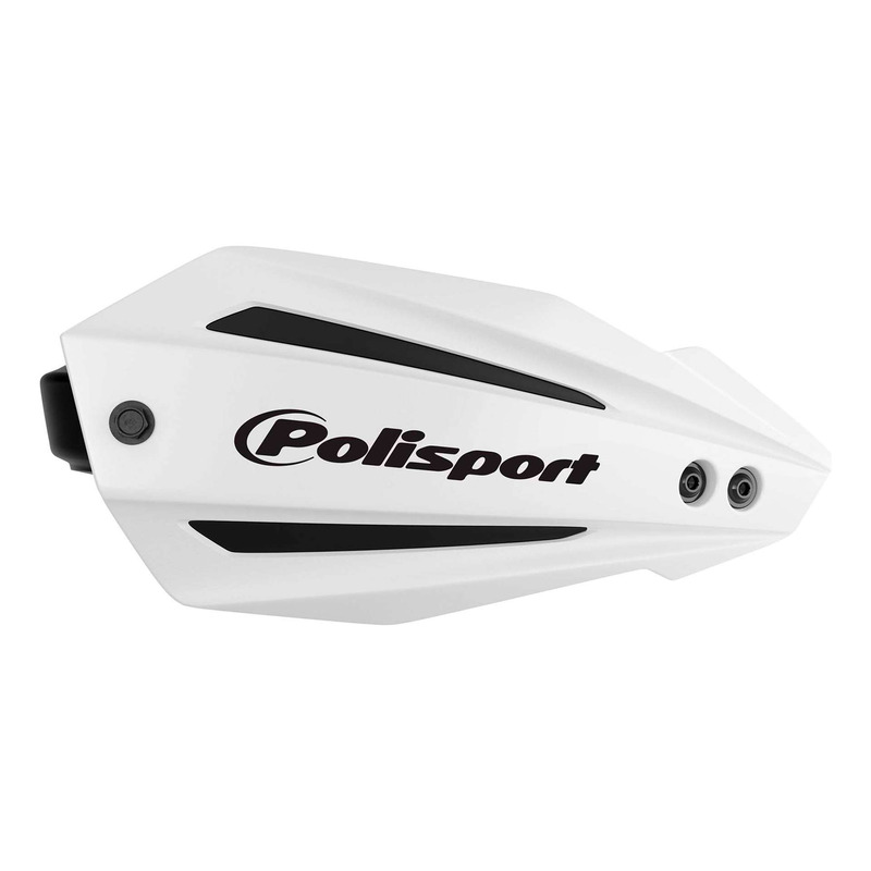 Protège-Mains POLISPORT Bullit Full Wrap Blanc avec Barre de Renfort