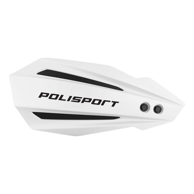 Protège-Mains POLISPORT MX Bullit Blanc pour Kawasaki 125 / 250 KX 07-22 + Kit de Montage Universel