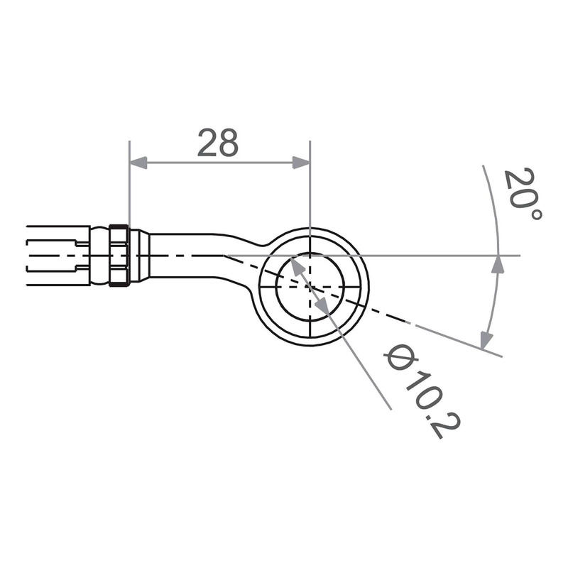 Raccord banjo TRW Varioflex M10 20° latérale noir