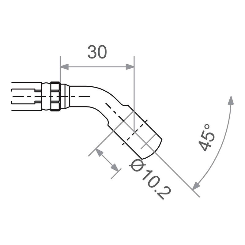 Raccord banjo TRW Varioflex M10 45° argent