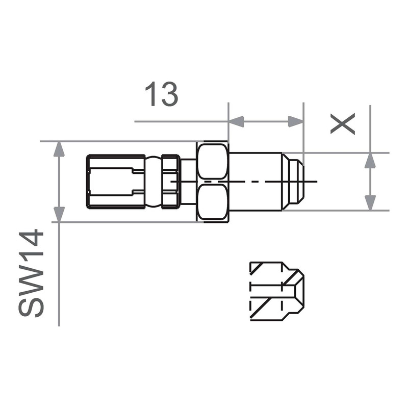 Raccord de durite mâle TRW Varioflex M10x1.0 biseauté