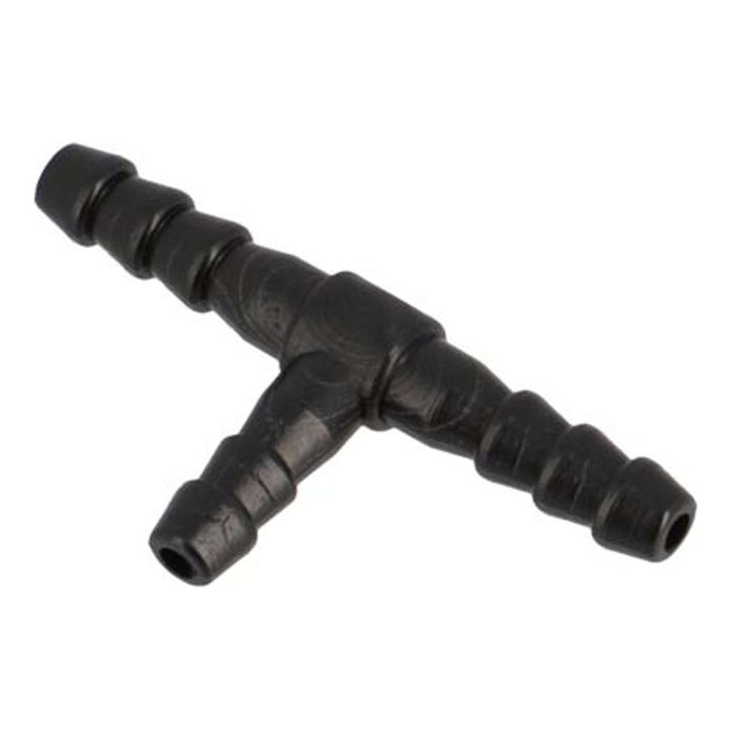 Raccord de durite Ø 6 en T noir