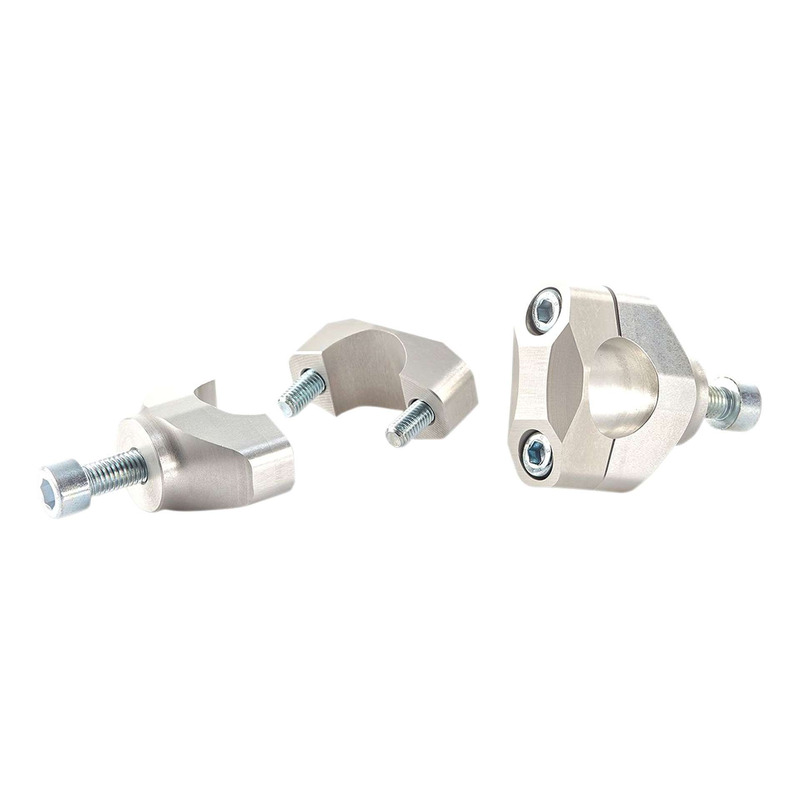 Rehausses TRW 35mm pour guidon Ø28,6mm argent
