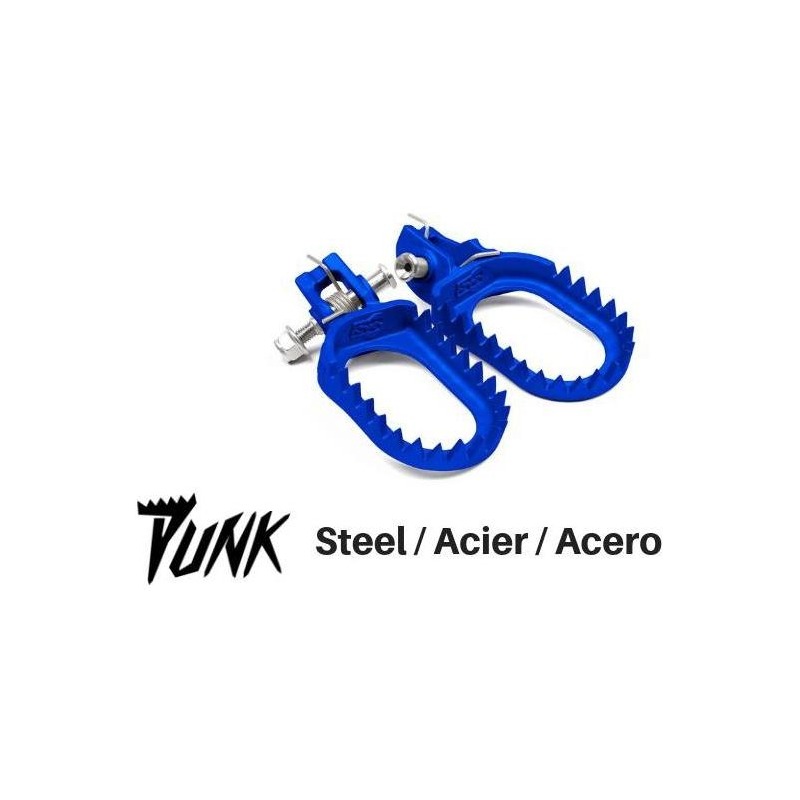 Repose-pied racing S3 Punk acier bleu pour Husqvarna FC 250 / KTM 250