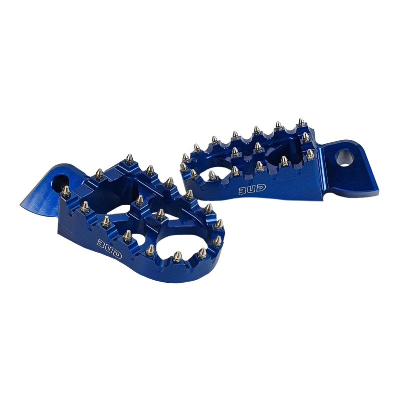 Repose-Pieds BUD RACING Aluminium 7075 Anodisé Bleu pour KTM SX/SXF 16-22
