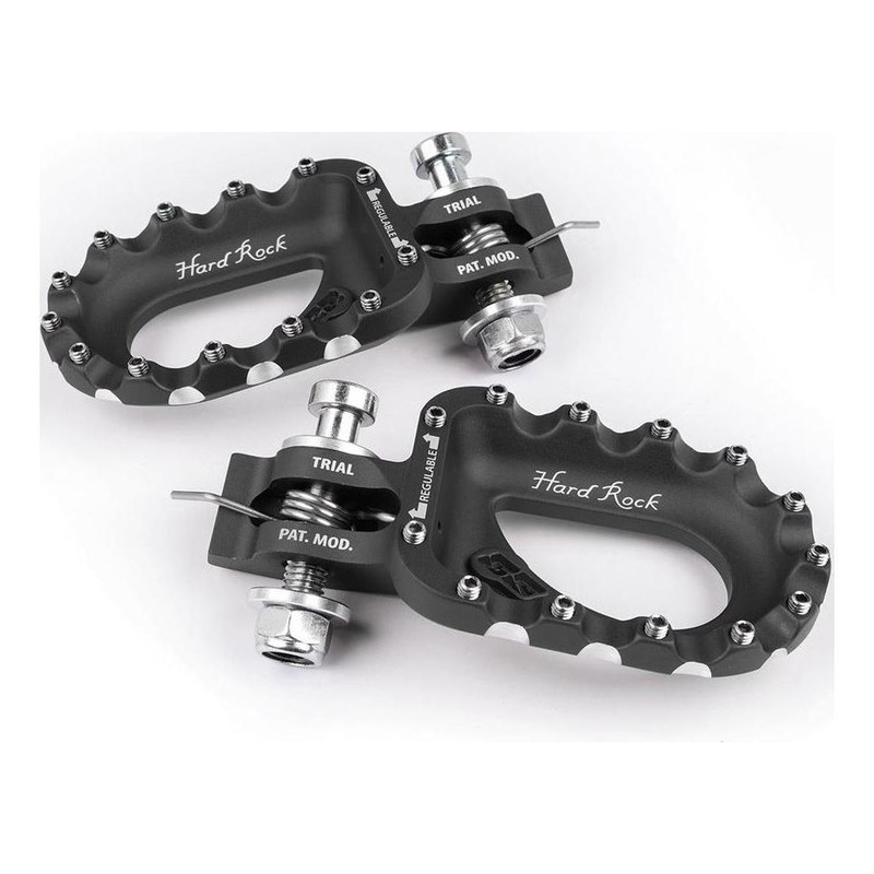 Repose-pieds noir racing S3 Hard-Rock alu pour Trial