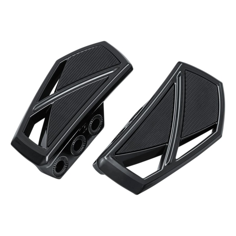 Repose pieds plateau Kuryakyn ajourés noir