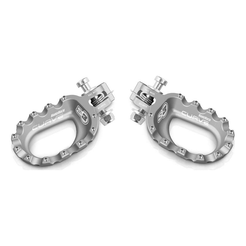 Repose-pieds racing S3 Curve aluminium argenté pour Beta EVO / REV 3