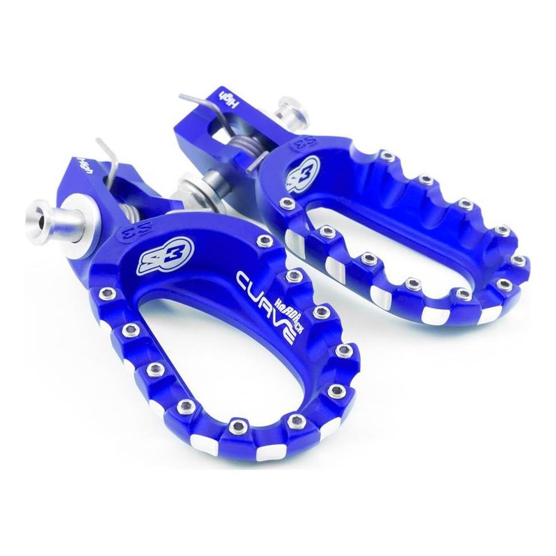 Repose-pieds racing S3 Curve High bleu pour Husqvarna FC / KTM SX / EX