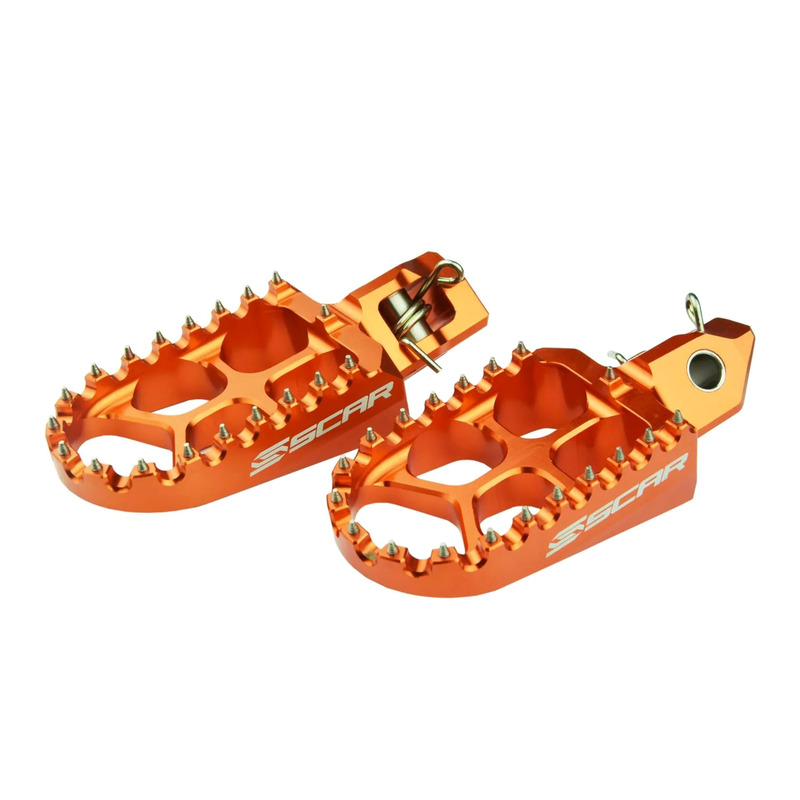 Repose Pieds SCAR Evolution en Aluminium AnodisÃ© Orange pour KTM SX/S