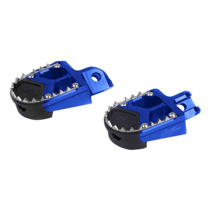 Reposes pieds aluminium Kite SM bleus pour KTM Adventure 00-18