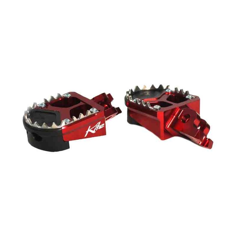Reposes pieds aluminium Kite SM rouge pour Suzuki RM-Z 450 10-19