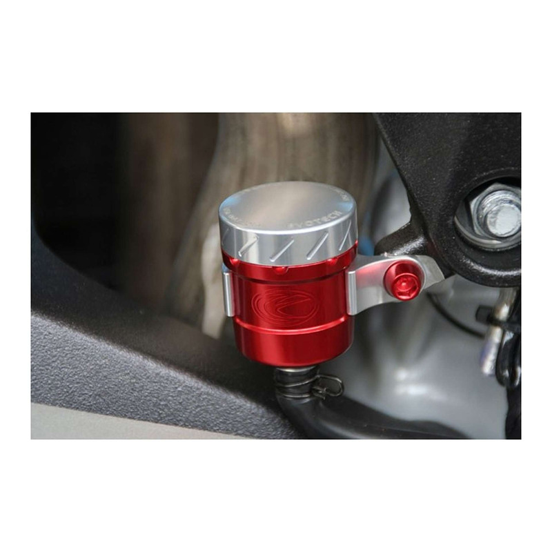 Réservoir de liquide de frein arrière ou embrayge Evotech alu/rouge