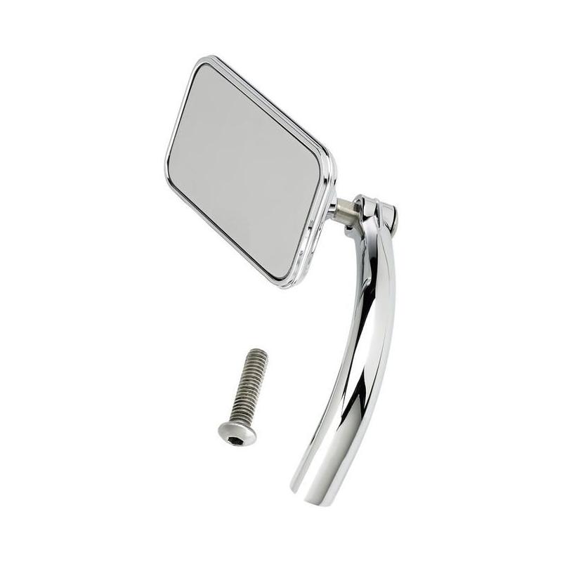 Rétroviseur Biltwell rectangulaire chromé fixation sur levier