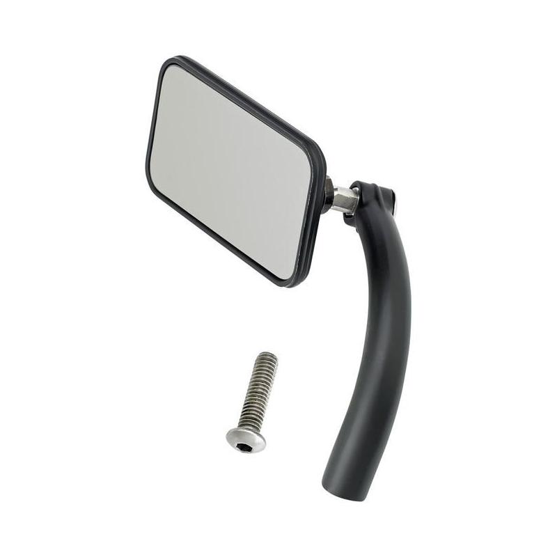 Rétroviseur Biltwell rectangulaire noir fixation sur levier