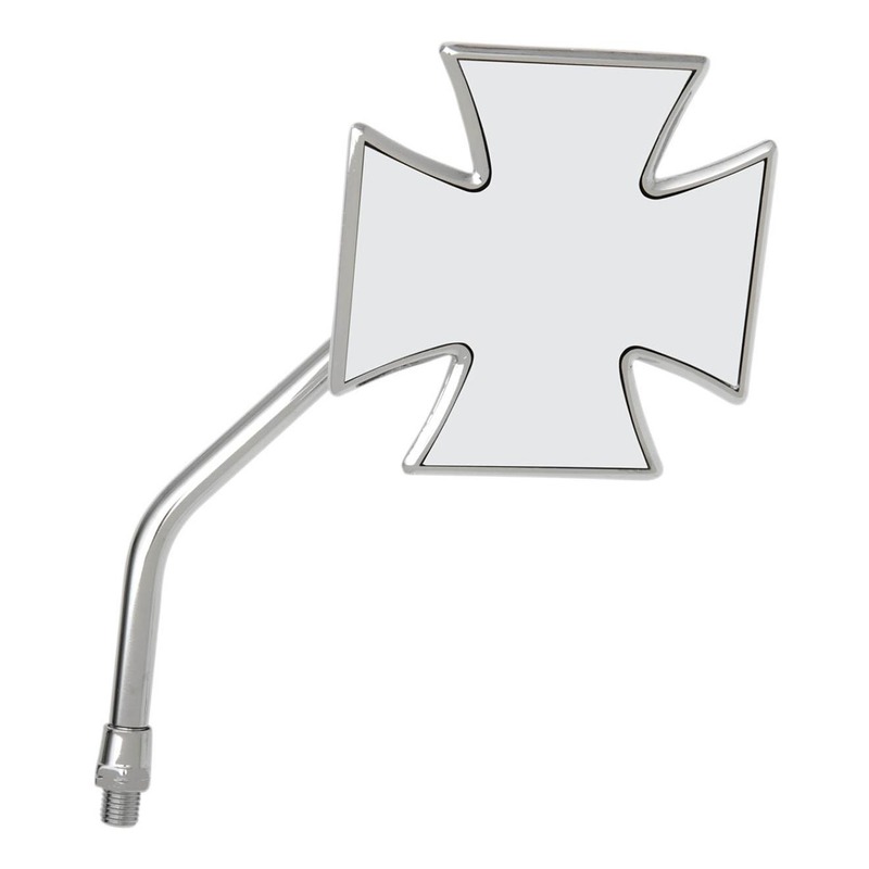 Rétroviseur chrome droit EMGO croix de Malte pour Yamaha
