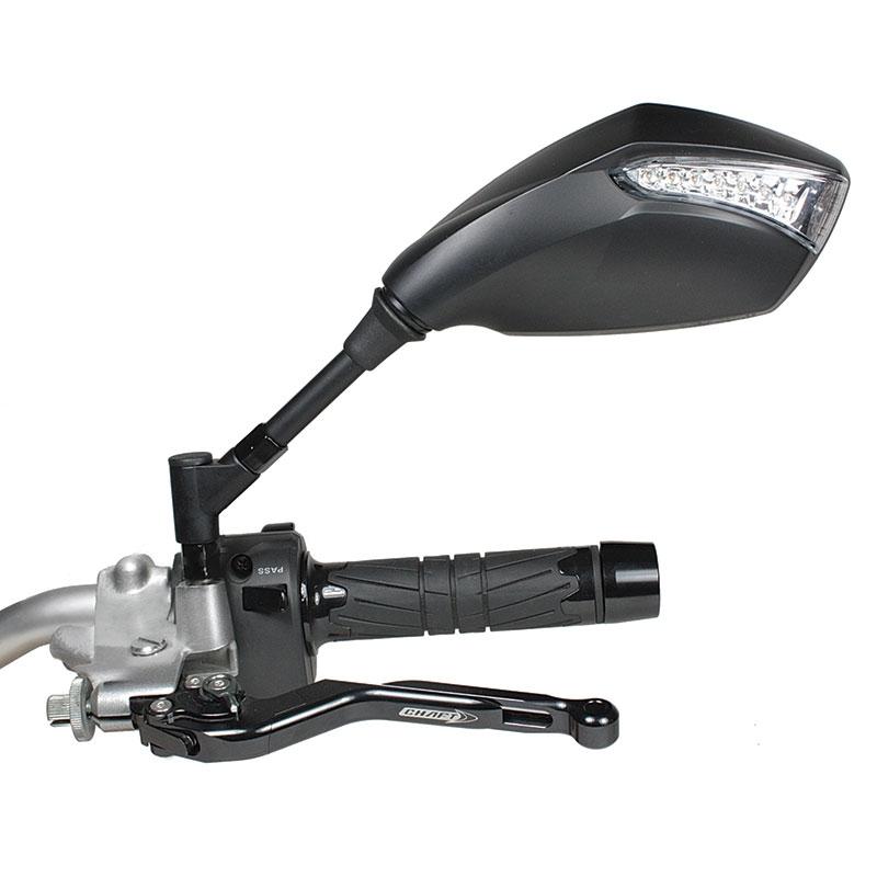 Rétroviseur droit Chaft Shine homologué noir avec clignotant