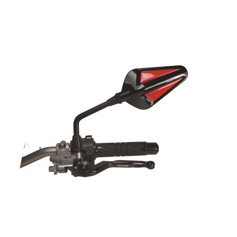 Rétroviseur réversible Chaft Blondy noir/rouge