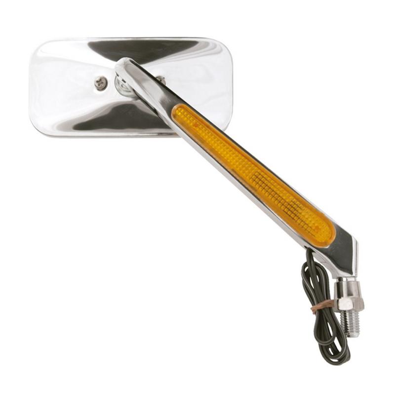 Rétroviseur Vicma droit rectangulaire chrome avec clignotant