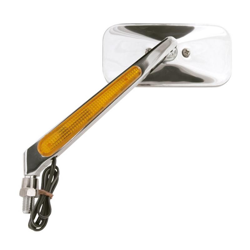 Rétroviseur Vicma gauche rectangulaire chrome avec clignotant