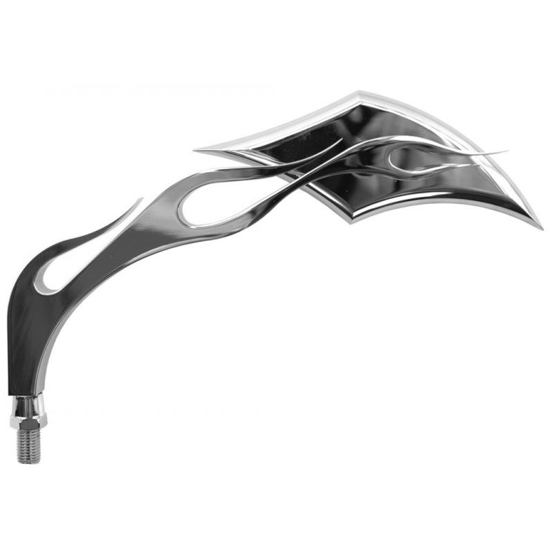 Rétroviseur Vicma gauche rhomboïde flamme chrome