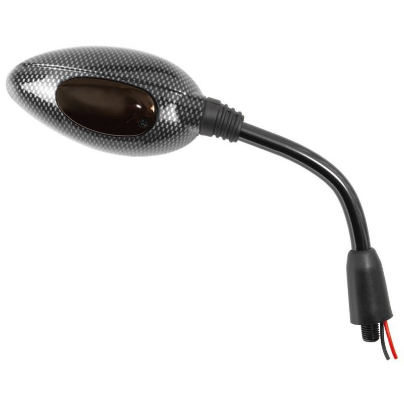 Rétroviseur Vicma ovale carbone brillant droit avec clignotant lentil