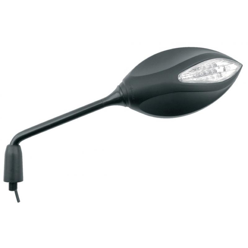 Rétroviseur Vicma réversible M8 ovale noir avec clignotant LEDS