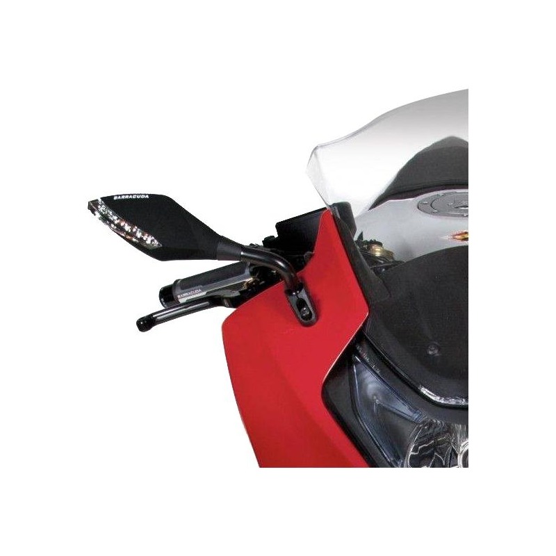 Rétroviseurs carénages Barracuda Race noirs avec clignotants intégr