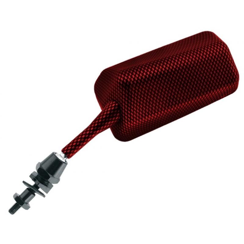 Rétroviseurs de carénage Vicma rectangulaire F1 rouge (paire)