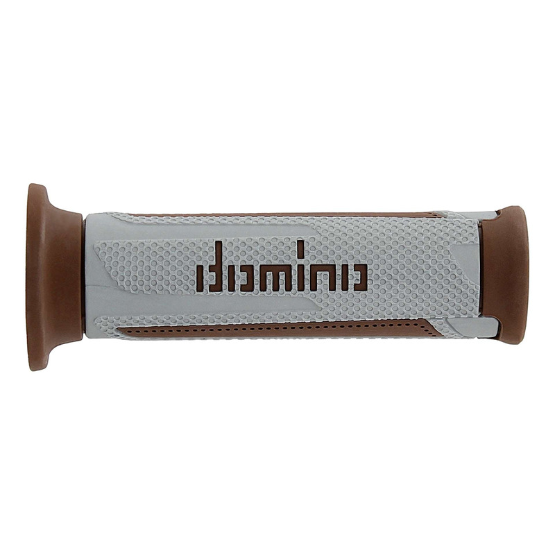 RevÃªtement de poignÃ©es Domino A350 gris/marron 120 mm - embout ouver