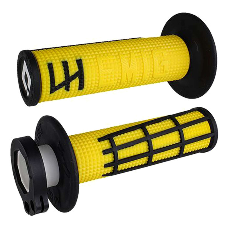 Revêtements de poignées ODI - Emig 2.0 Lock-On - Jaune/Noir