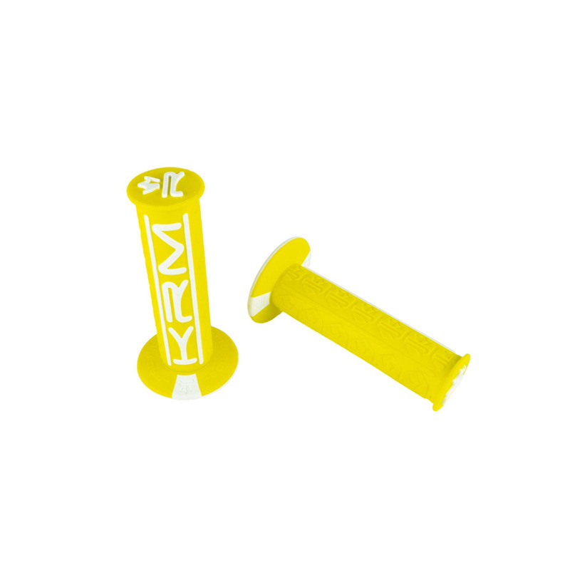 Revêtements de poignées KRM Pro Ride jaune/blanc