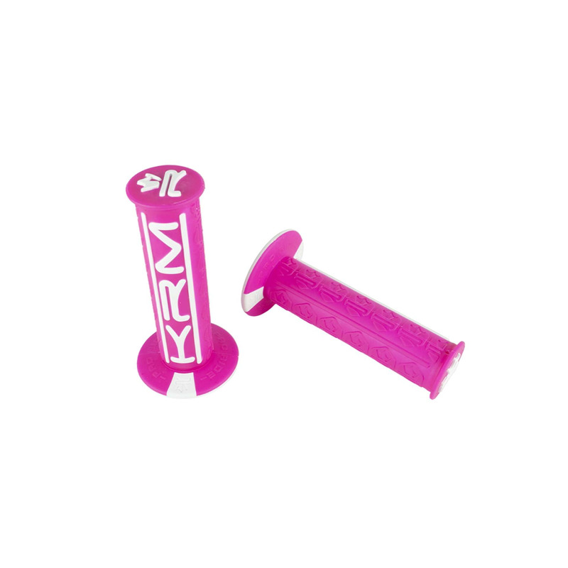 Revêtements de poignées KRM Pro Ride rose/blanc