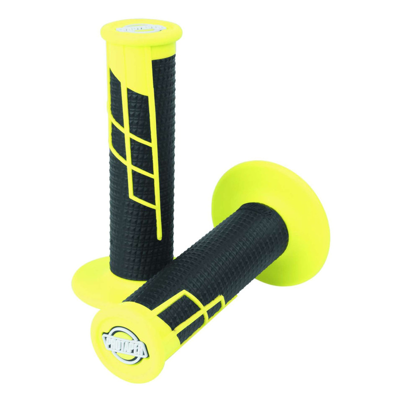 Revêtements de Poignées PROTAPER CLAMP-ON – Semi-Gaufré Lock-On – Jaune Fluo / Noir