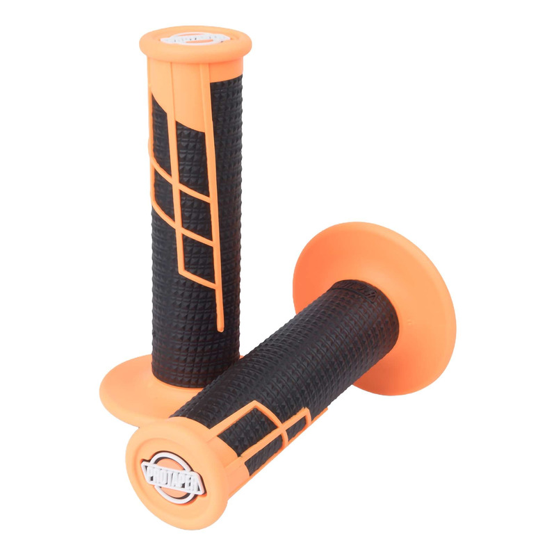 Revêtements de Poignées PROTAPER CLAMP-ON – Semi-Gaufré Lock-On – Orange Fluo / Noir