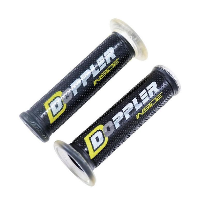 Revêtements Doppler GP gel noir / jaune (paire)