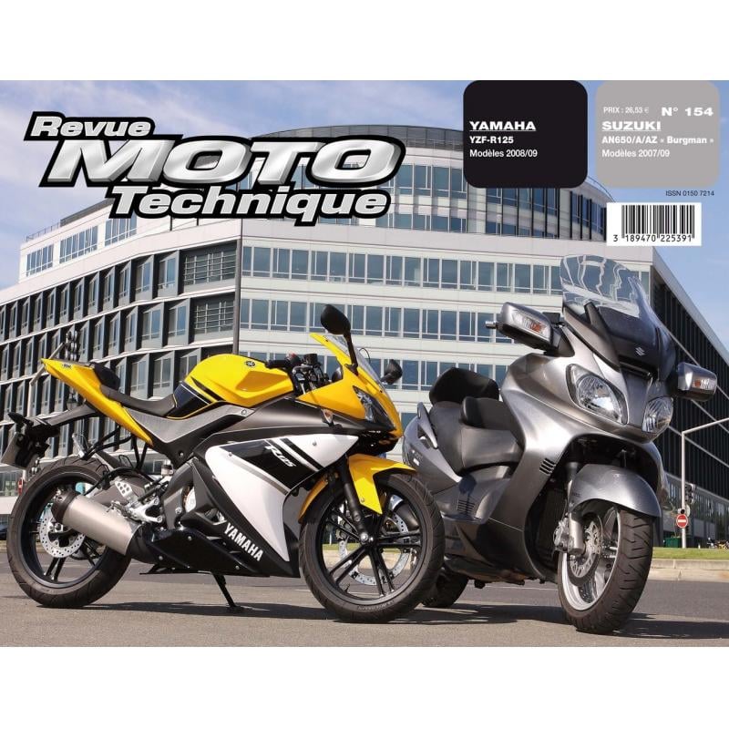 Revue Moto Technique 154.1 Suzuki 650 Burgman 07-09 / Yamaha YZF-R 125 08-09
