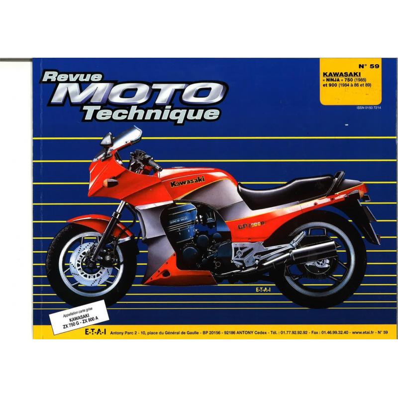 Revue Moto Technique 59.2 Kawasaki Ninja ZX750 G2-ZX 900A1-A2 84-85