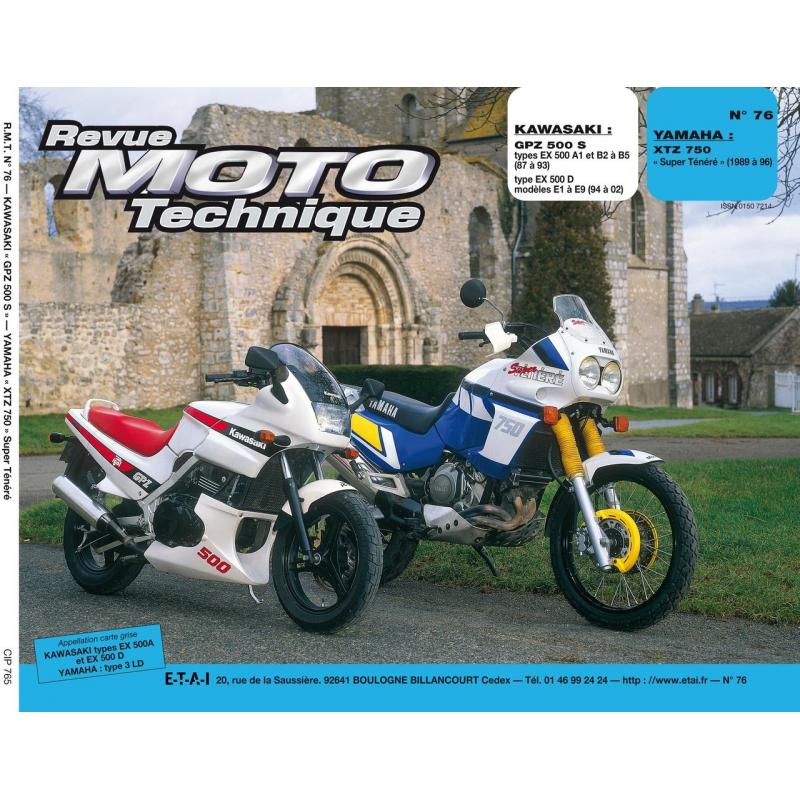 Revue Moto Technique 76 Kawasaki GPZ 500S / Yamaha XTZ 750 S Ténéré