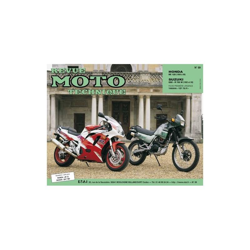 Revue Moto Technique 89.2 Honda NX 125 89-93 / Suzuki GSX-R 750 92-93