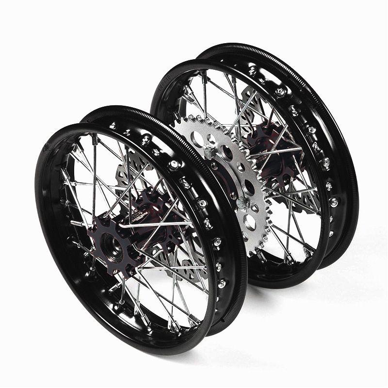 Roue arrière complète YCF moyeu Cnc noire 50A