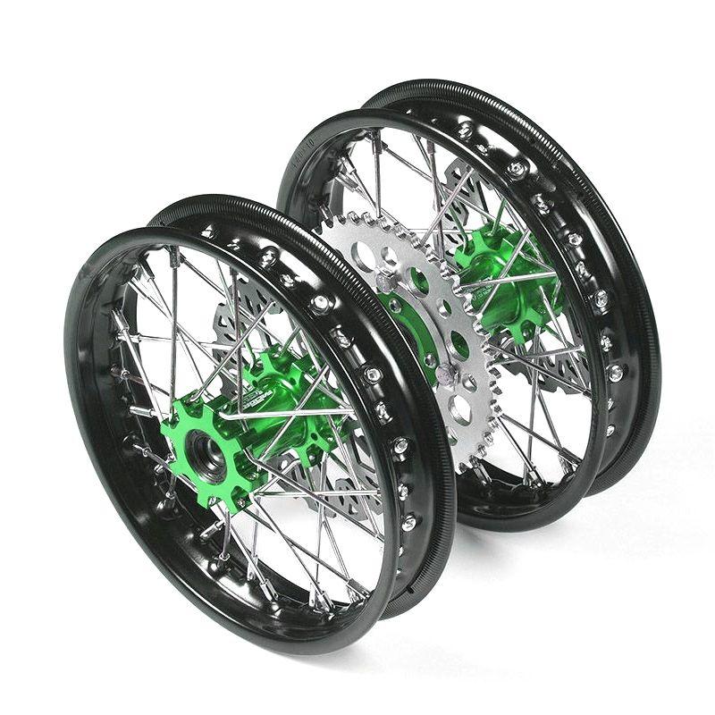 Roue arrière complète YCF moyeu Cnc vert 50A