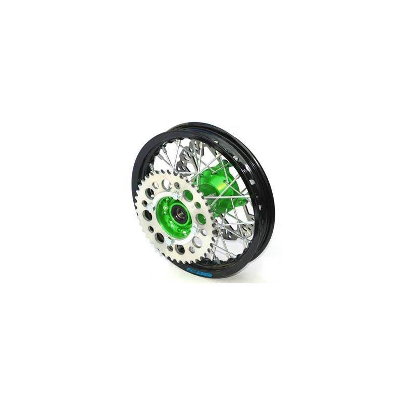 Roue arrière complète YCF moyeu Cnc vert 88cc