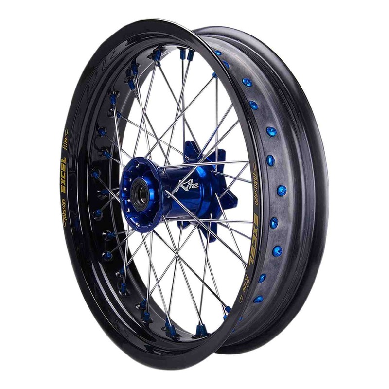 Roue arrière noire moyeu bleu Kite Elite SM 4,25’’x17’’ pour