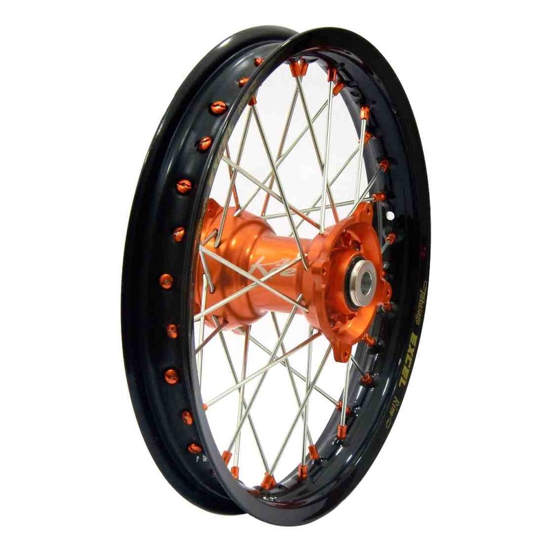 Roue arrière noire moyeu orange Kite Elite MX-EN 2,15’’x18’’ pour KTM EXC 300 93-17