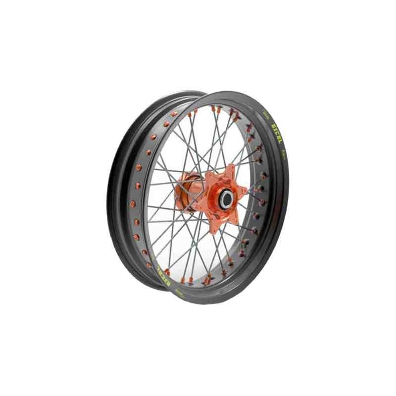 Roue arrière noire moyeu orange Kite Elite MX-EN 1,6’’x14’’ pour KTM SX 65 petites roues 2021