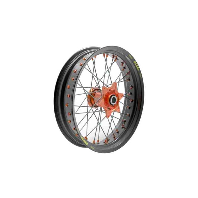 Roue arrière noire moyeu orange Kite Flat Track 3’’x19’’ pour