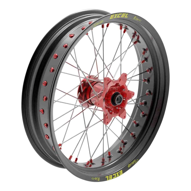 Roue arrière noire moyeu rouge Kite Flat Track 3’’x19’’ pour